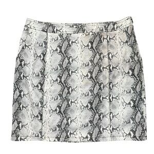 NWT Fahsyee Faux Leather Snake Print Mini Skirt size XL